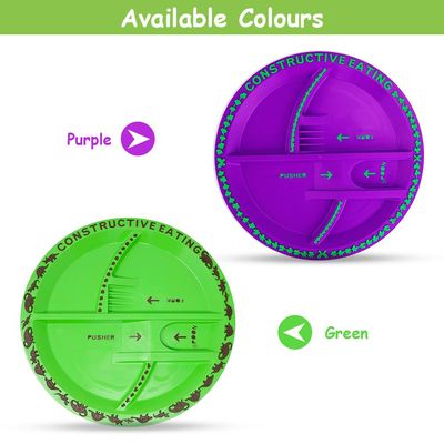 Eazy Kids Eating Plate - Garden Purple