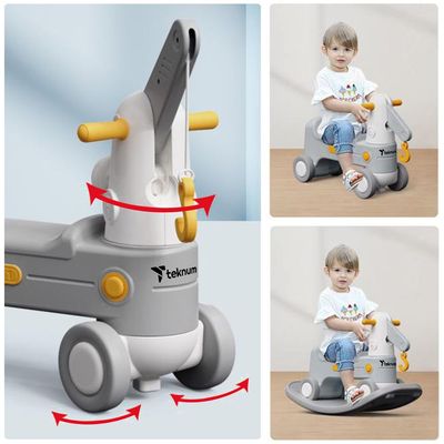 Teknum 2in1 Rock Ride On - Grey