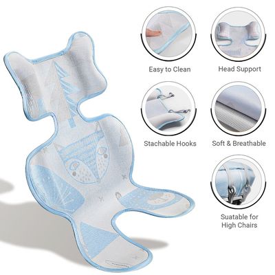 TEKNUM Breathable 3D Mesh Liner / Pad for Baby Stroller / Car Seat / High Chair / Cradle - Blue