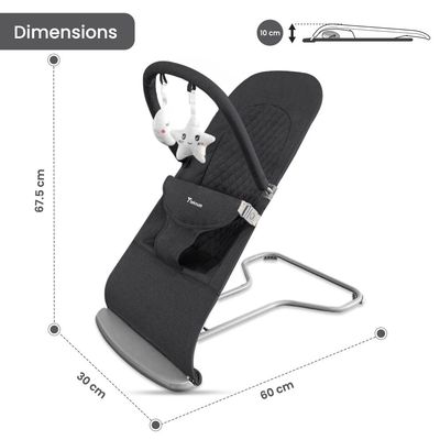 Teknum 3 - Stage Baby Bouncer/ Recliner Seat - Black