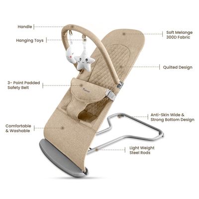 Teknum 3 - Stage Baby Bouncer/ Recliner Seat - Ivory