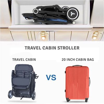 Teknum Travel Cabin Stroller with Coffee Cup Holder - Blue