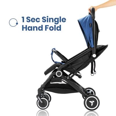 Teknum Travel Cabin Stroller with Coffee Cup Holder - Blue