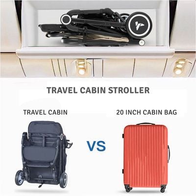 Teknum Travel Cabin Stroller with Coffee Cup Holder - Ivory