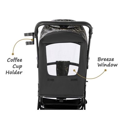 TEKNUM TravelZen Stroller with Coffee Cup Holder - Black Gold