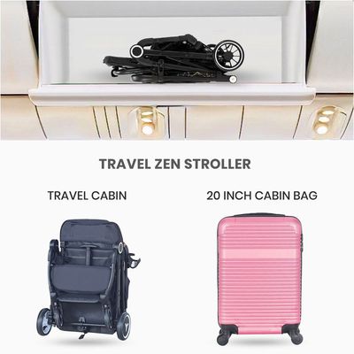 TEKNUM TravelZen Stroller with Coffee Cup Holder - Black Gold