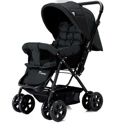 Teknum Reversible Look at Me Stroller w/ Diaper Bags - Black