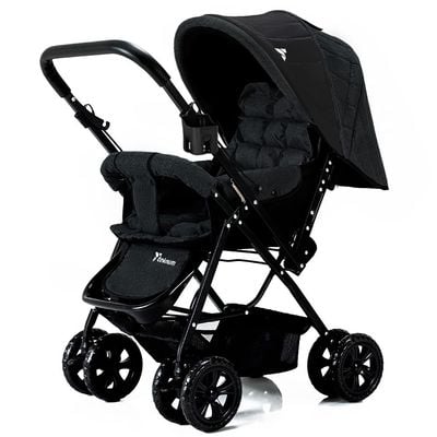 Teknum Reversible Look at Me Stroller w/ Diaper Bags - Black