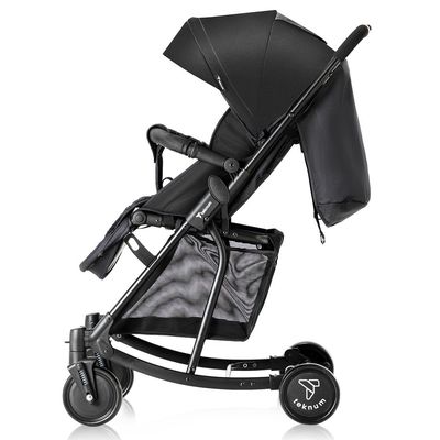 Teknum Stroller with Rocker w/ Green Diaper tote Bag- Black