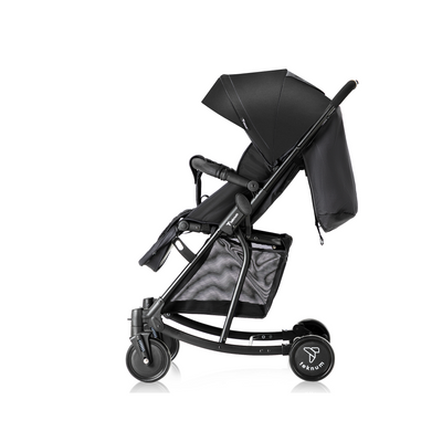 Teknum Stroller With Rocker w/ Orange Diaper tote Bag- Black