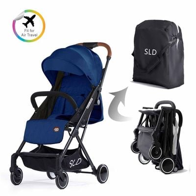 Teknum Travel Lite Stroller - Navy Blue + Sunveno Diaper bag + hooks