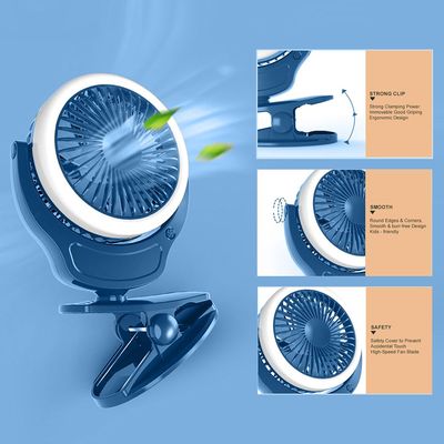 Teknum 2 - IN - 1 Stroller USB Charging Fan with Light - Blue