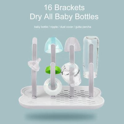 Eazy Kids Baby Bottle Drying Rack 16 peg - Grey