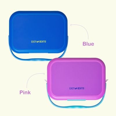 Eazy Kids 4 Compartment Bento Lunch Box - Mat Pink