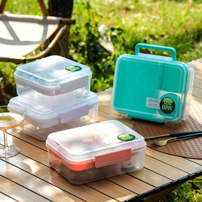 Eazy Kids 3/4/5 Compartment Convertible 1650ml Bento Lunch Box with 150ml Gravy Bowl - Green