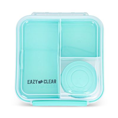 Eazy Kids 3/4/5 Compartment Convertible 1250ml Bento Lunch Box with 150ml Gravy Bowl - Green