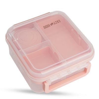 Eazy Kids 3/4/5 Compartment Convertible 1250ml Bento Lunch Box with 150ml Gravy Bowl - Pink