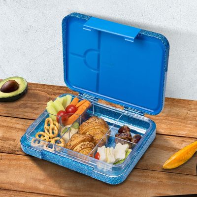 HYDROBREW 6 & 4 Convertible Bento Lunch Box - Glitter Blue