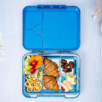 HYDROBREW 6 & 4 Convertible Bento Lunch Box - Glitter Blue