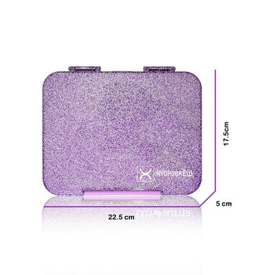 HYDROBREW 6 & 4 Convertible Bento Lunch Box - Glitter Purple