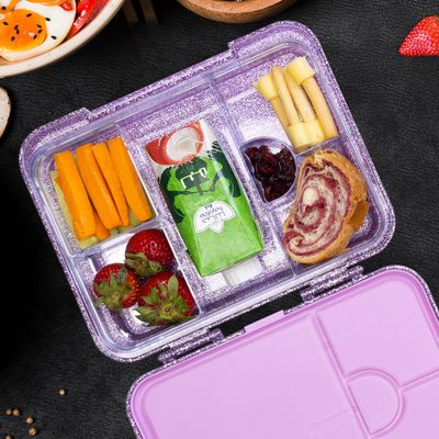 HYDROBREW 6 & 4 Convertible Bento Lunch Box - Glitter Purple