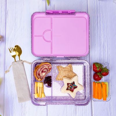 HYDROBREW 6 & 4 Convertible Bento Lunch Box - Glitter Purple