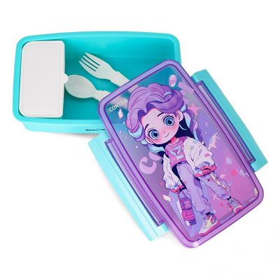 Nova Kids Bento Lunch Box with Spoon & Fork - Cite Girl Pink