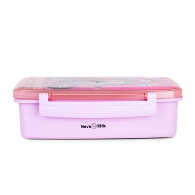 Nova Kids Bento Lunch Box with Spoon & Fork - Motorbike Pink