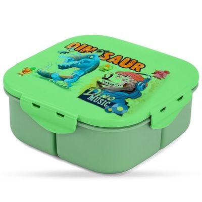 Nova Kids Square 1000ml Bento Lunch Box - Dino Green