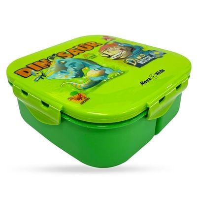 Nova Kids Square 1000ml Bento Lunch Box - Dino Green