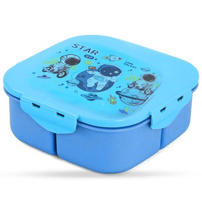 Nova Kids Square 1000ml Bento Lunch Box - Galaxy Blue