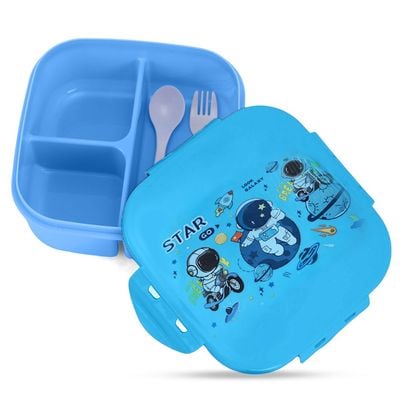 Nova Kids Square 1000ml Bento Lunch Box - Galaxy Blue