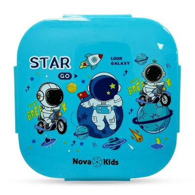 Nova Kids Square 1000ml Bento Lunch Box - Galaxy Blue