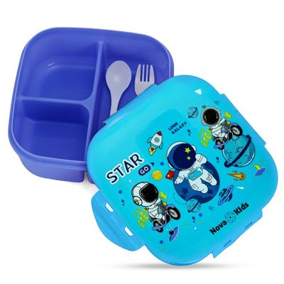 Nova Kids Square 1000ml Bento Lunch Box - Galaxy Blue