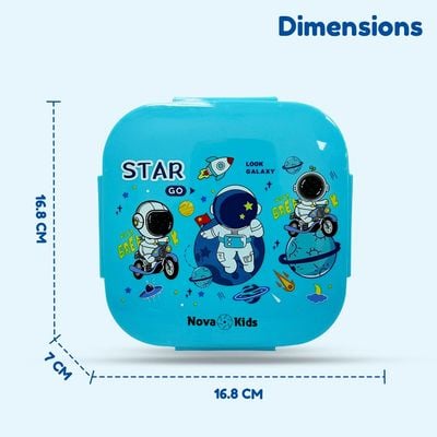 Nova Kids Square 1000ml Bento Lunch Box - Galaxy Blue