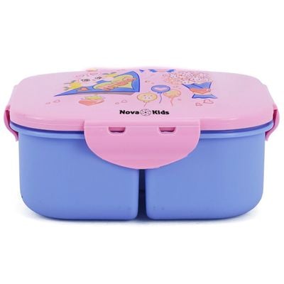 Nova Kids Square 1000ml Bento Lunch Box - Love Pink