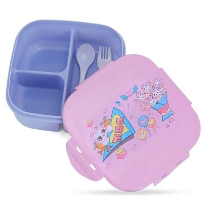 Nova Kids Square 1000ml Bento Lunch Box - Love Pink