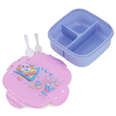 Nova Kids Square 1000ml Bento Lunch Box - Love Pink