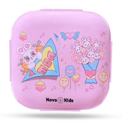 Nova Kids Square 1000ml Bento Lunch Box - Love Pink