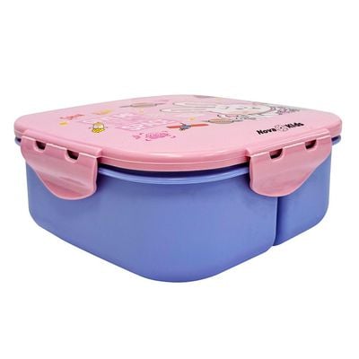 Nova Kids Square 1000ml Bento Lunch Box - Rabbit Pink