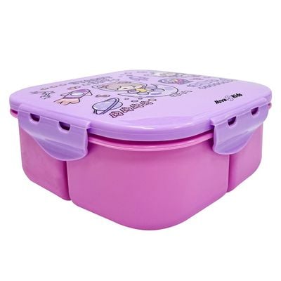 Nova Kids Square 1000ml Bento Lunch Box - Star & Sky Purple