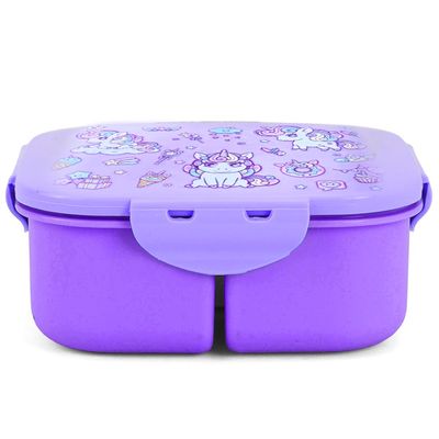 Nova Kids Square 1000ml Bento Lunch Box - Unicorn Purple