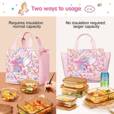 Nohoo Kids Tuition Bag / Hand Lunch Bag Unicorn - Pink