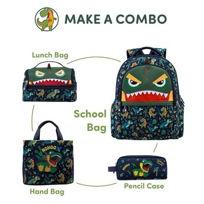 Nohoo Kids Insulated Lunch Bag Dino - Green