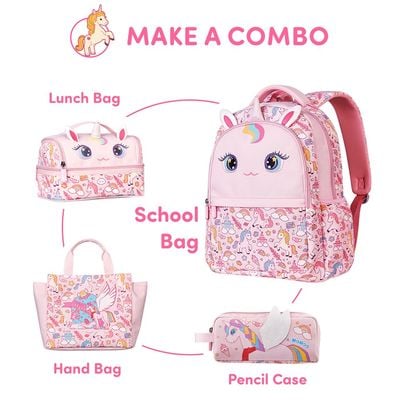 Nohoo Kids Insulated Lunch Bag Unicorn - Pink