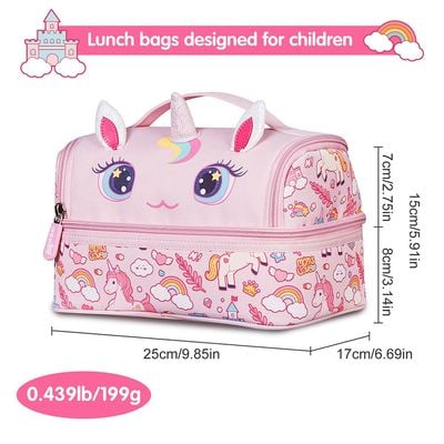 Nohoo Kids Insulated Lunch Bag Unicorn - Pink