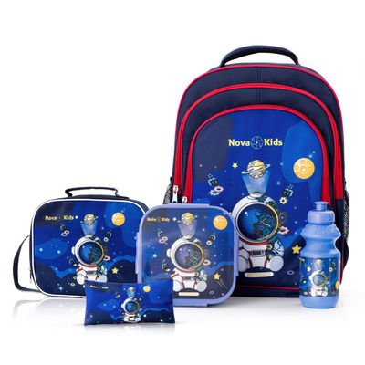 Nova Kids 16 Inch School Bag Set of 5 - Astronaut - Blue