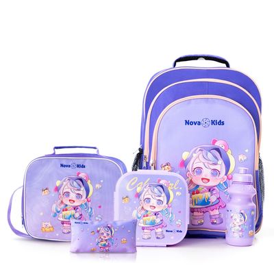 Nova Kids 16 Inch School Bag Set of 5 - Birthday - Purple