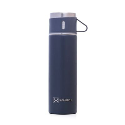 HYDROBREW Insulated 500ml Vacuum Flask w/ 2x 150ml Cup -Grey