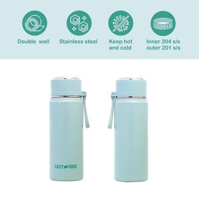 Eazy Kids Insulated Sports Water Bottle - Green, 450ml